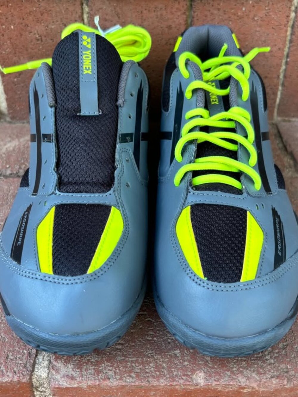 Yonex NEW Blue-Grey, Black & Yellow Ergoshaped, Size 11.5 Men's Sneaker